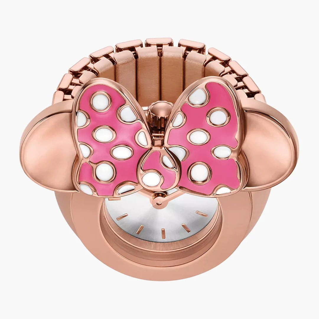 Disney Fossil Limited Edition Two-Hand Rose Gold-Tone Stainless Steel Watch Ring