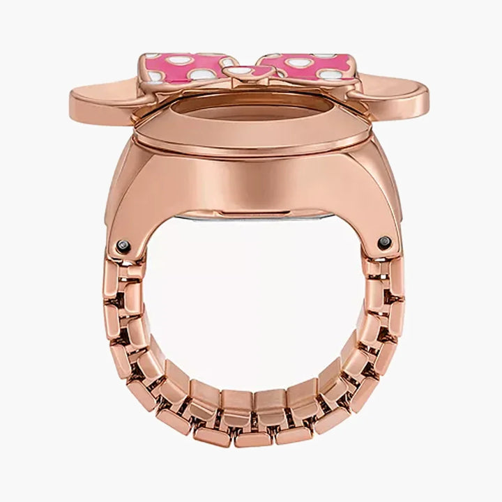 Disney Fossil Limited Edition Two-Hand Rose Gold-Tone Stainless Steel Watch Ring