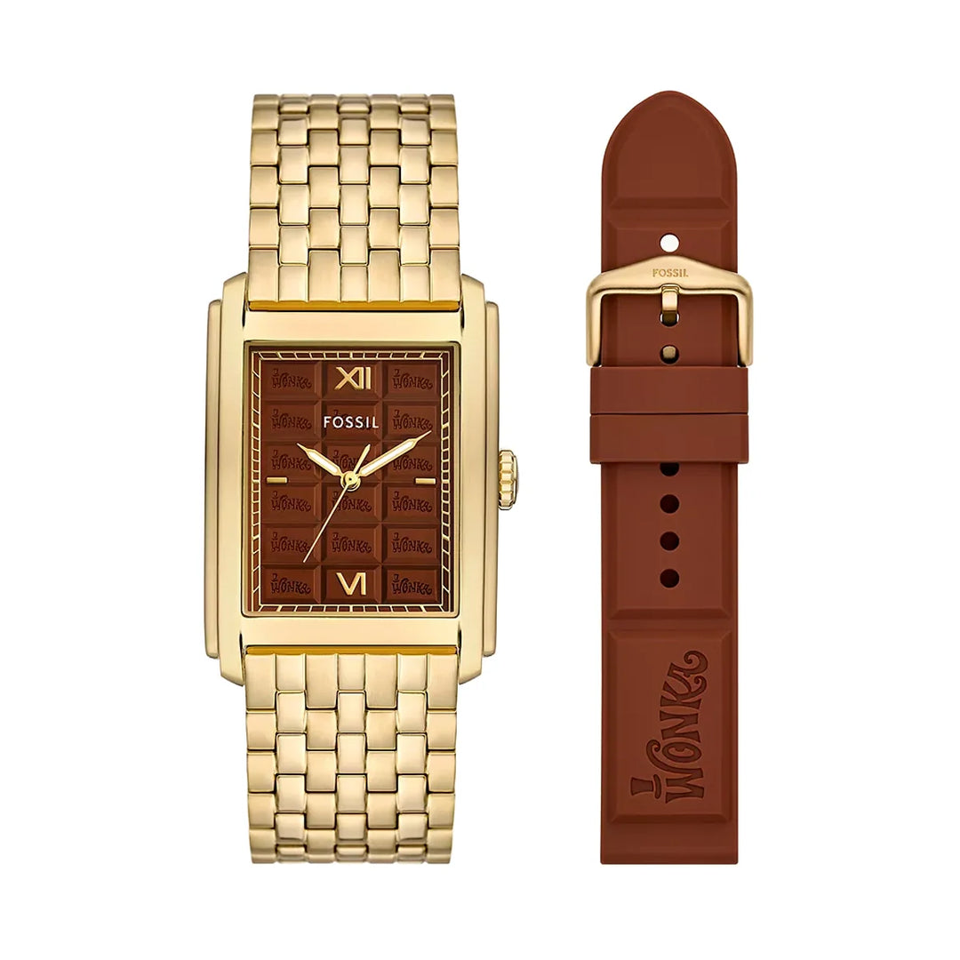 Willy Wonka™ x Fossil Limited Edition Three-Hand Gold-Tone Stainless Steel Men&