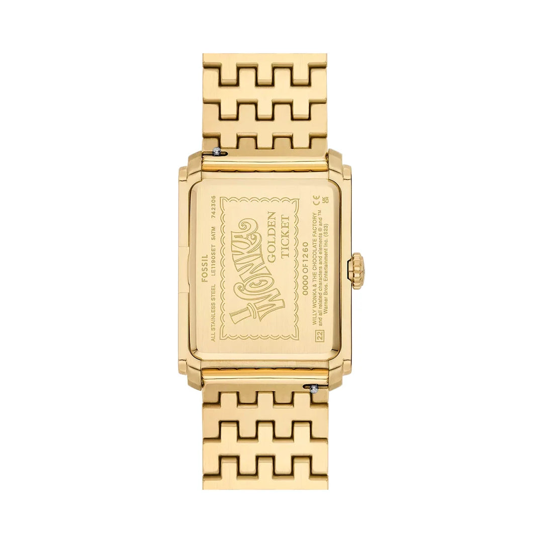 Willy Wonka™ x Fossil Limited Edition Three-Hand Gold-Tone Stainless Steel Men&