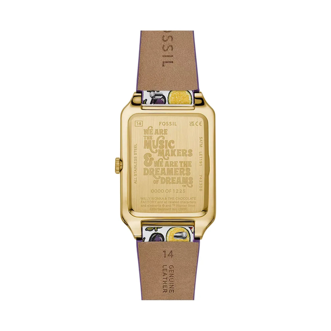 Willy Wonka™ x Fossil Limited Edition Two-Hand Multicolour Print Leather Unisex Watch