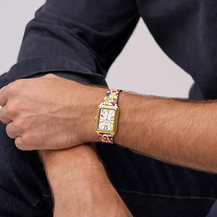 Willy Wonka™ x Fossil Limited Edition Two-Hand Multicolour Print Leather Unisex Watch
