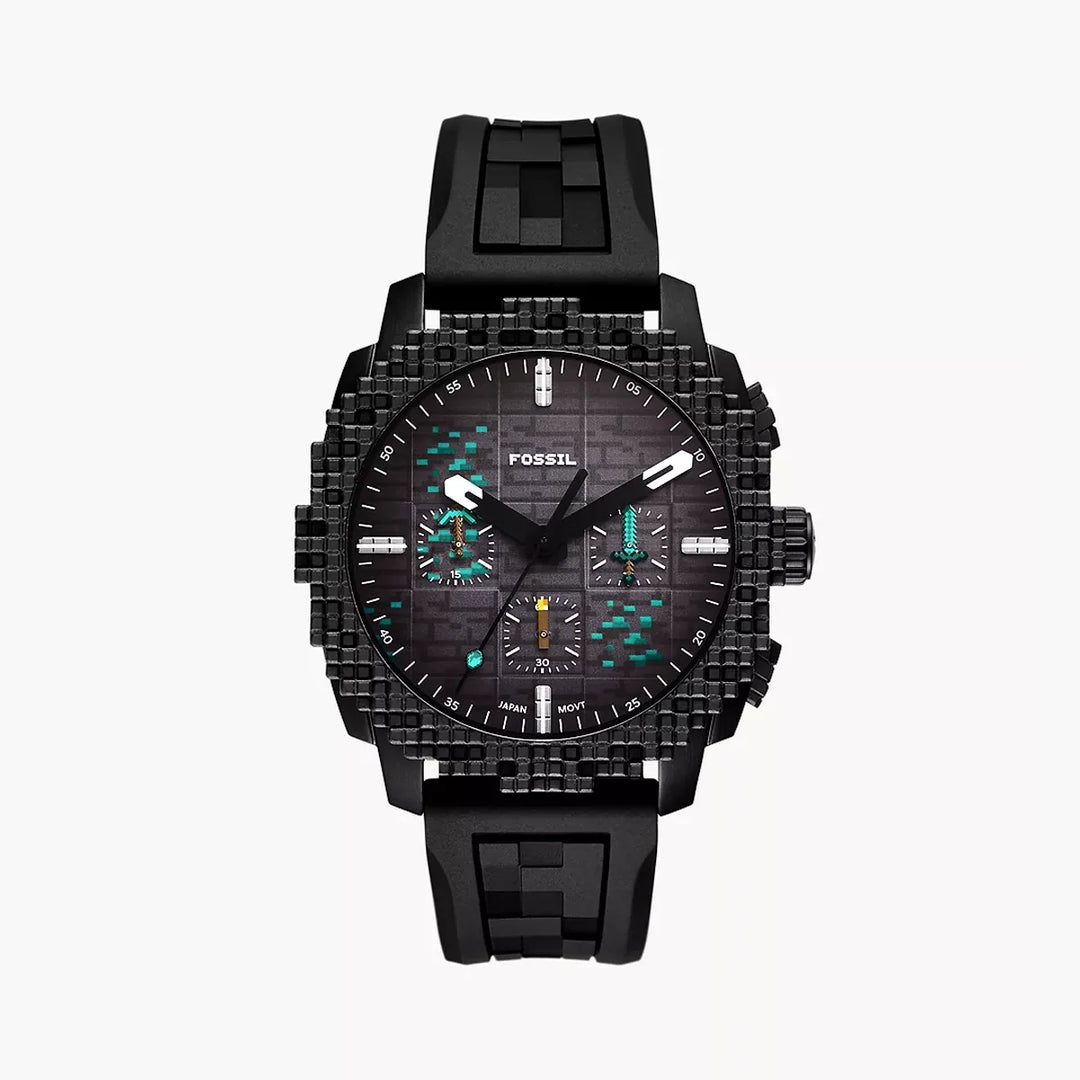 Minecraft x Fossil Limited-Edition Deepslate Chronograph Watch