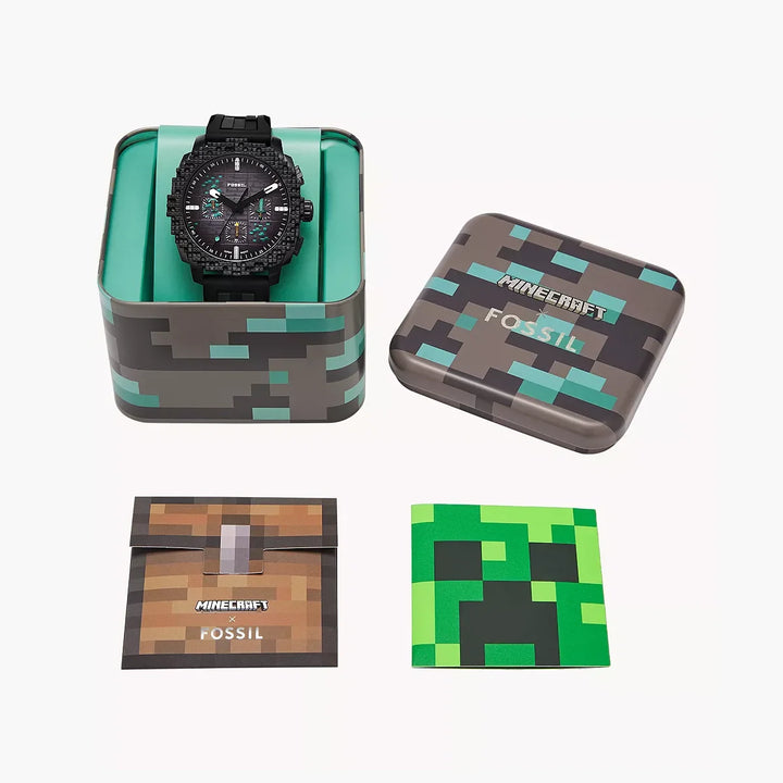 Minecraft x Fossil Limited-Edition Deepslate Chronograph Watch