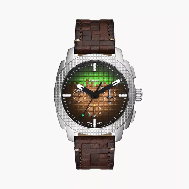 Minecraft x Fossil Limited-Edition Grass Block Chronograph Watch