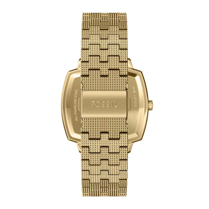 Fossil Unisex Nick Jonas x Fossil Machine Luxe Malachite Three-Hand Gold-Tone Stainless Steel Watch