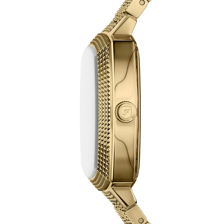 Fossil Unisex Nick Jonas x Fossil Machine Luxe Malachite Three-Hand Gold-Tone Stainless Steel Watch