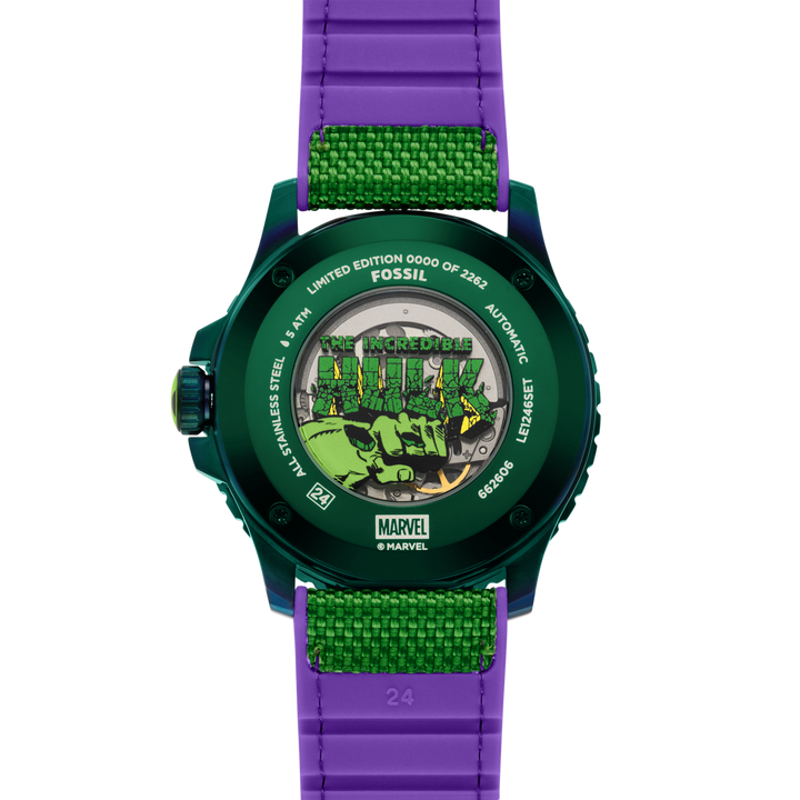 Marvel x Fossil Limited-Edition Incredible Hulk Automatic Watch