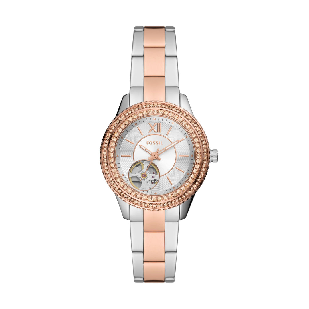 Fossil Stella Automatic Two-Tone Stainless Steel Women&