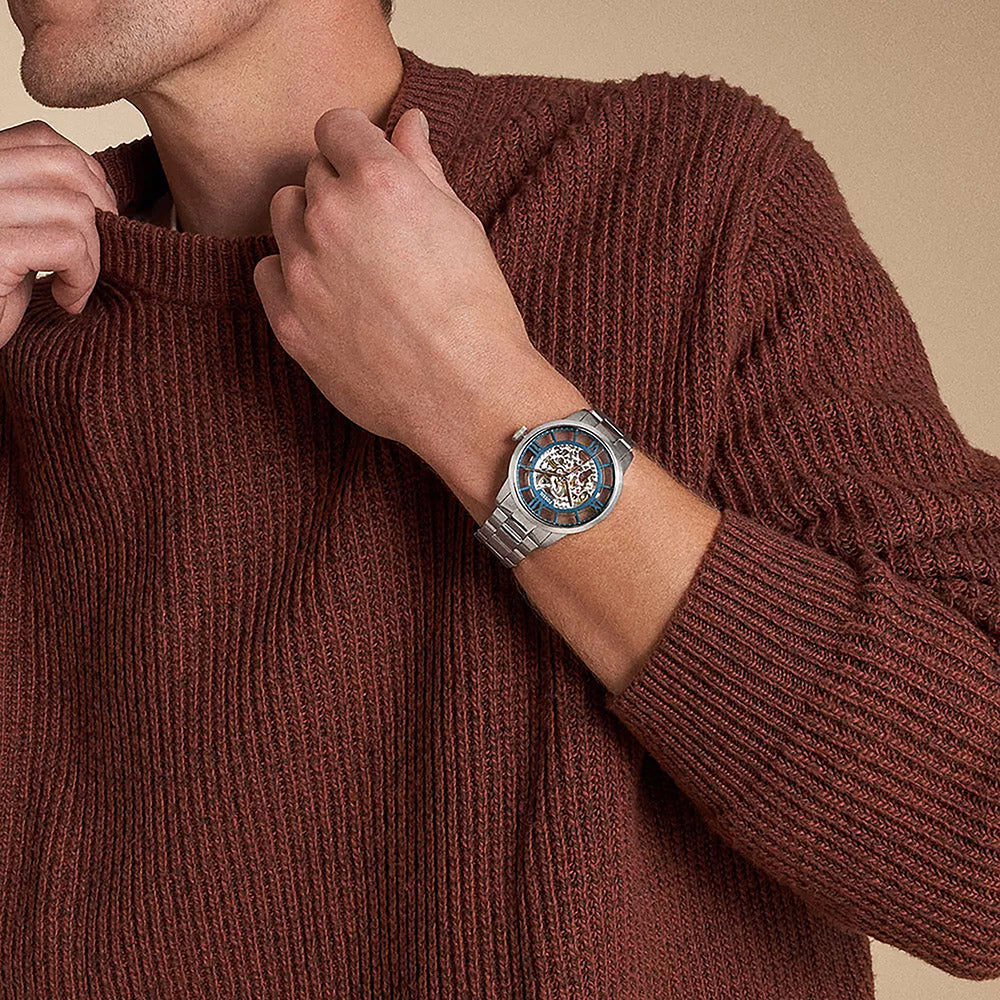 Fossil Townsman Silver Stainless Steel Men&