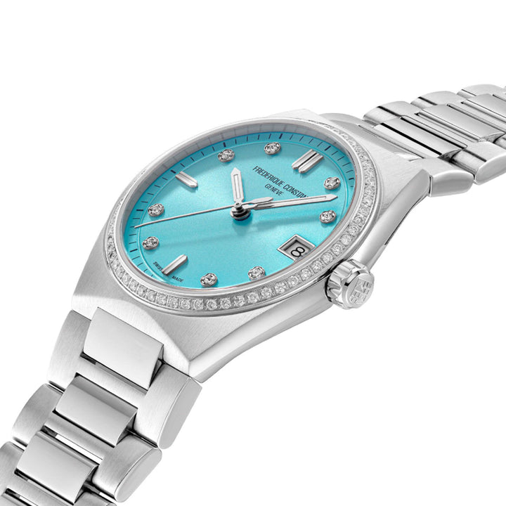Frederique Constant Highlife Ladies Quartz Watch with Diamond Bezel and Markers