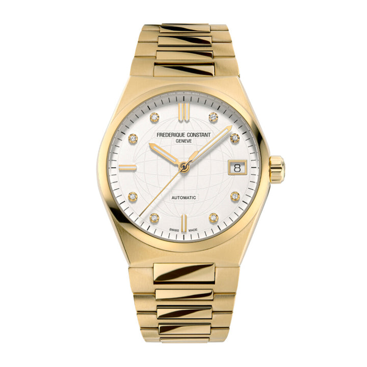Frederique Constant Highlife Ladies Automatic Watch in Gold-plating + Extra Strap