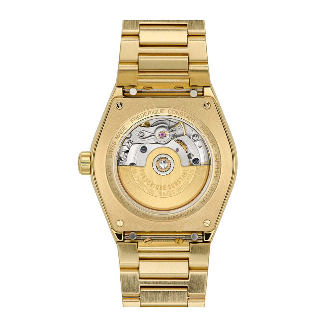 Frederique Constant Highlife Ladies Automatic Watch in Gold-plating + Extra Strap