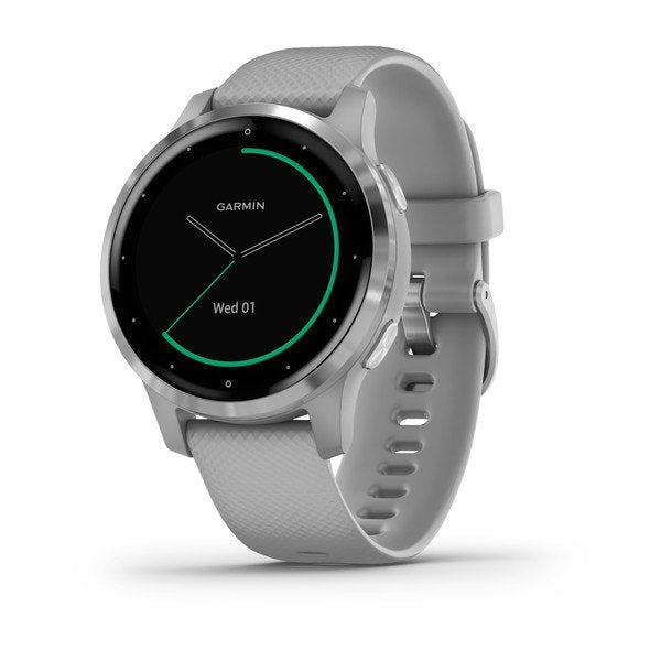 Garmin Vivoactive 4S Powder Gray Silicone Full Display Dial Smart Watch - 010-02172-04