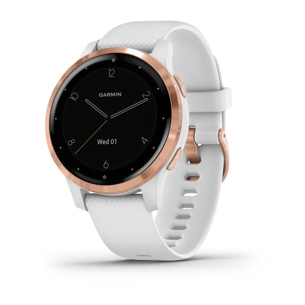 Garmin Vivoactive 4S White Silicone Full Display Dial Smart Watch - 010-02172-24