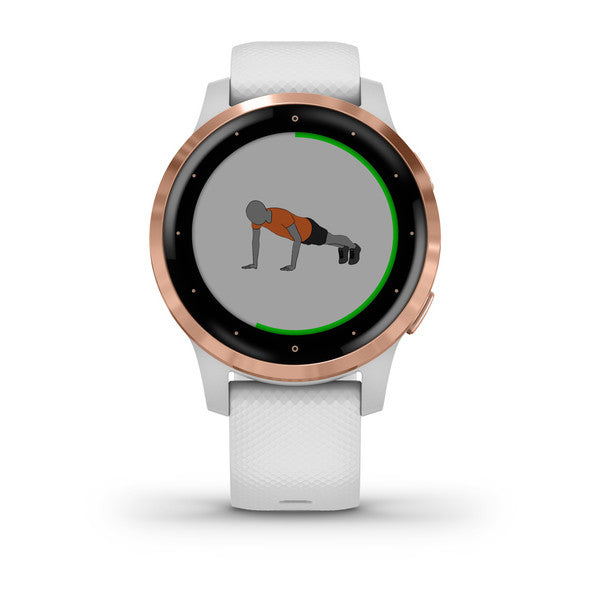 Garmin Vivoactive 4S White Silicone Full Display Dial Smart Watch - 010-02172-24