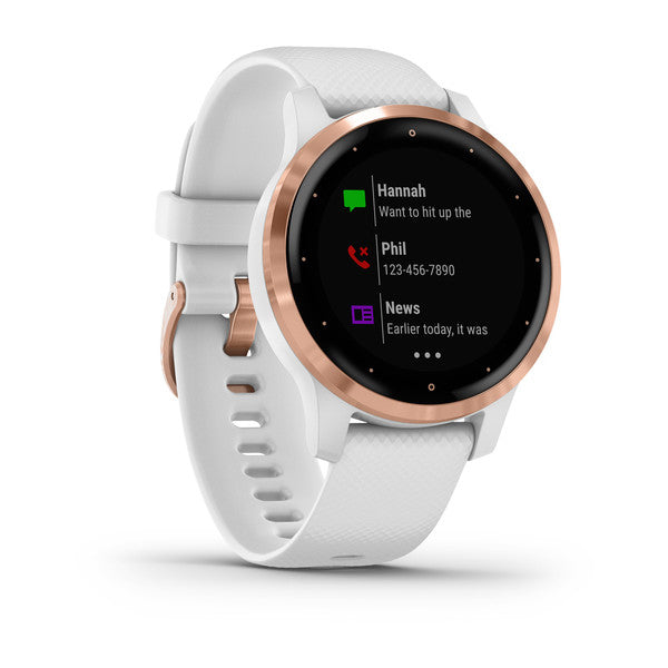 Garmin Vivoactive 4S White Silicone Full Display Dial Smart Watch - 010-02172-24