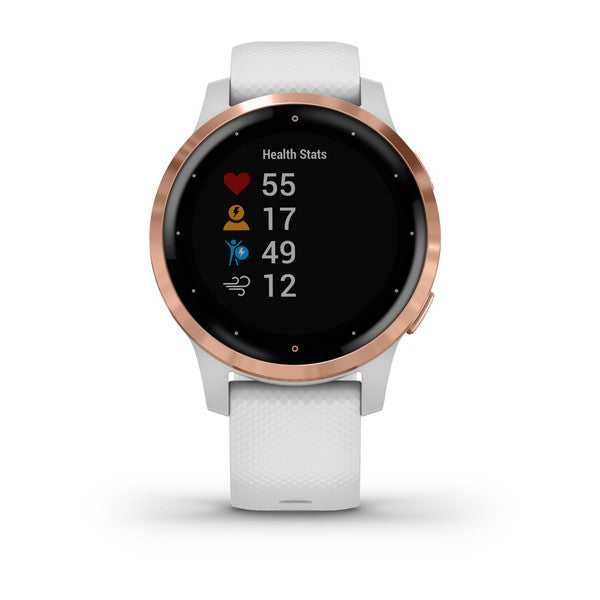 Garmin Vivoactive 4S White Silicone Full Display Dial Smart Watch - 010-02172-24