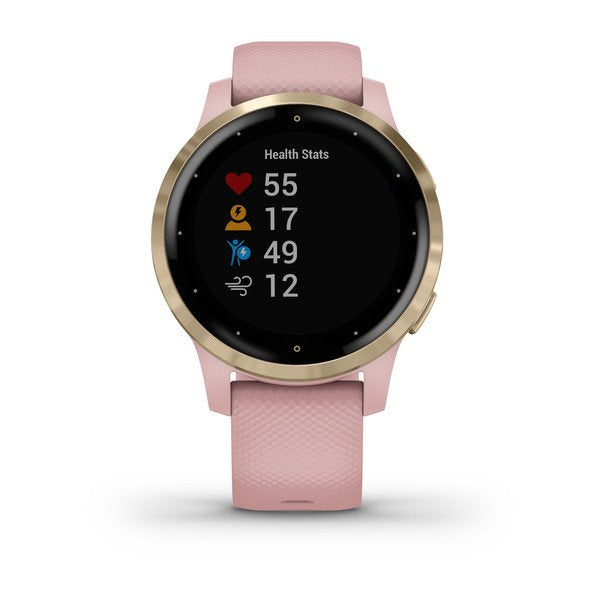 Garmin Vivoactive 4S Dust Rose Silicone Full Display Dial Smart Watch - 010-02172-34
