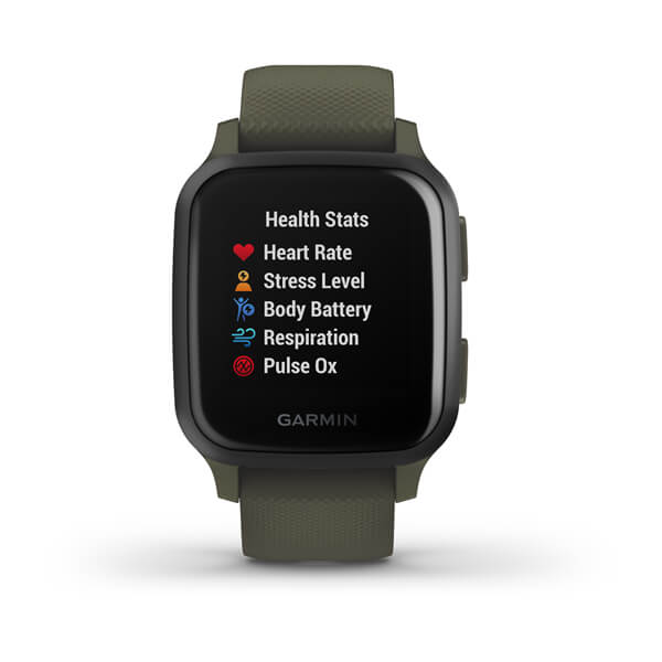 Garmin Venu Sq Music Edition Slate Aluminium Black Silicone Full Display Dial Smart Watch - 010-02426-13