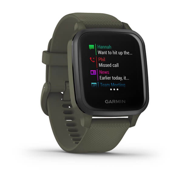 Garmin Venu Sq Music Edition Slate Aluminium Black Silicone Full Display Dial Smart Watch - 010-02426-13
