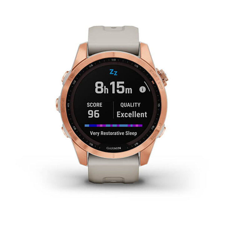 Garmin Fenix 7S Solar Rose Gold With Light Sand Band Full Display Watch - 010-02539-11