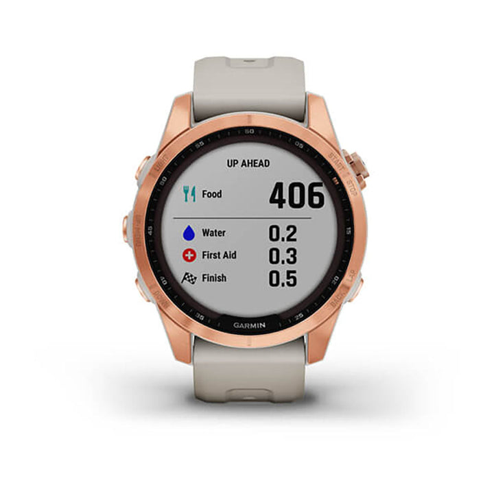 Garmin Fenix 7S Solar Rose Gold With Light Sand Band Full Display Watch - 010-02539-11