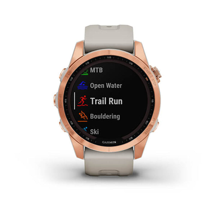 Garmin Fenix 7S Solar Rose Gold With Light Sand Band Full Display Watch - 010-02539-11