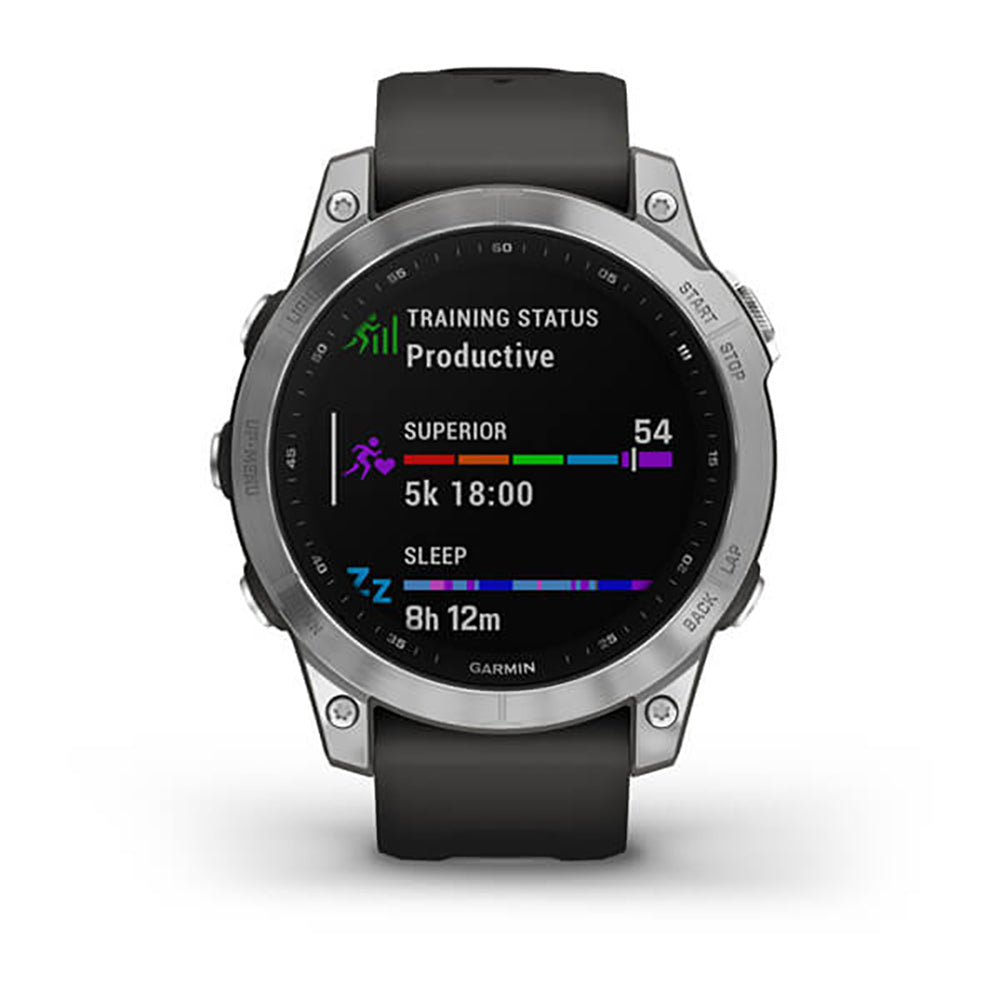 Garmin Fenix 7 Silver Graphite Band Full Display Gps Watch - 010-02540-01