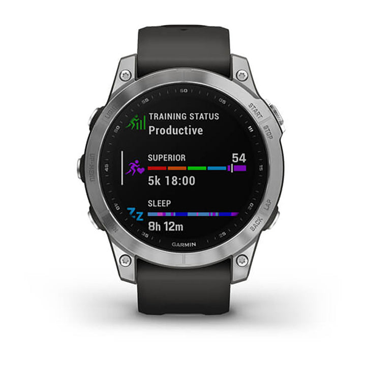 Garmin Fenix 7 Silver Graphite Band Full Display Gps Watch - 010-02540-01