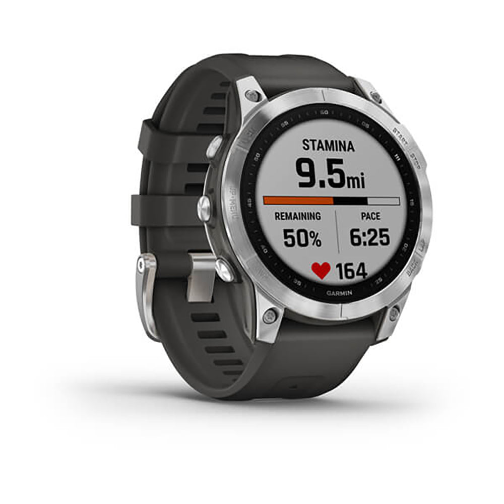 Garmin Fenix 7 Silver Graphite Band Full Display Gps Watch - 010-02540-01