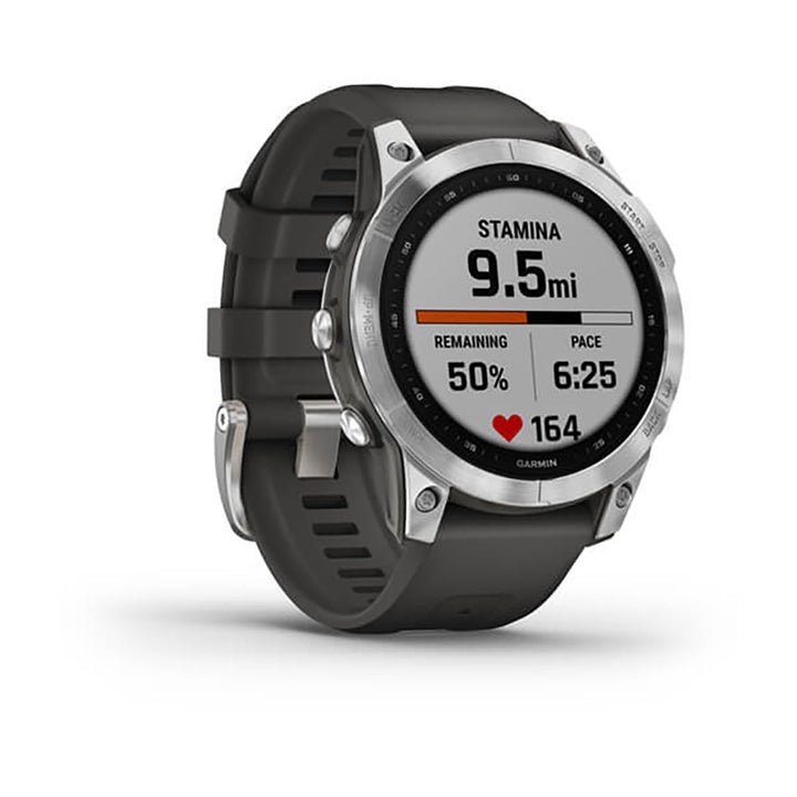 Garmin Fenix 7 Silver Graphite Band Full Display Gps Watch - 010-02540-01