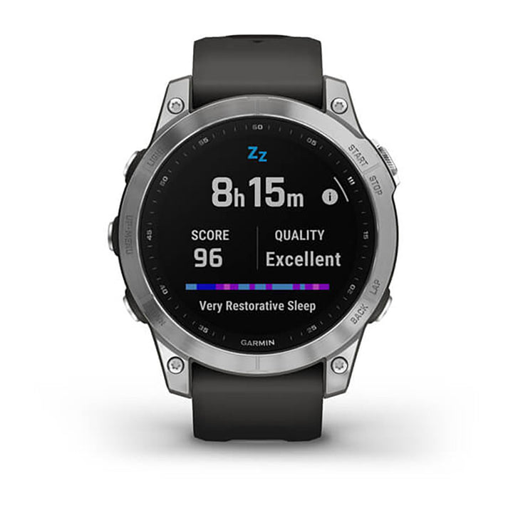 Garmin Fenix 7 Silver Graphite Band Full Display Gps Watch - 010-02540-01