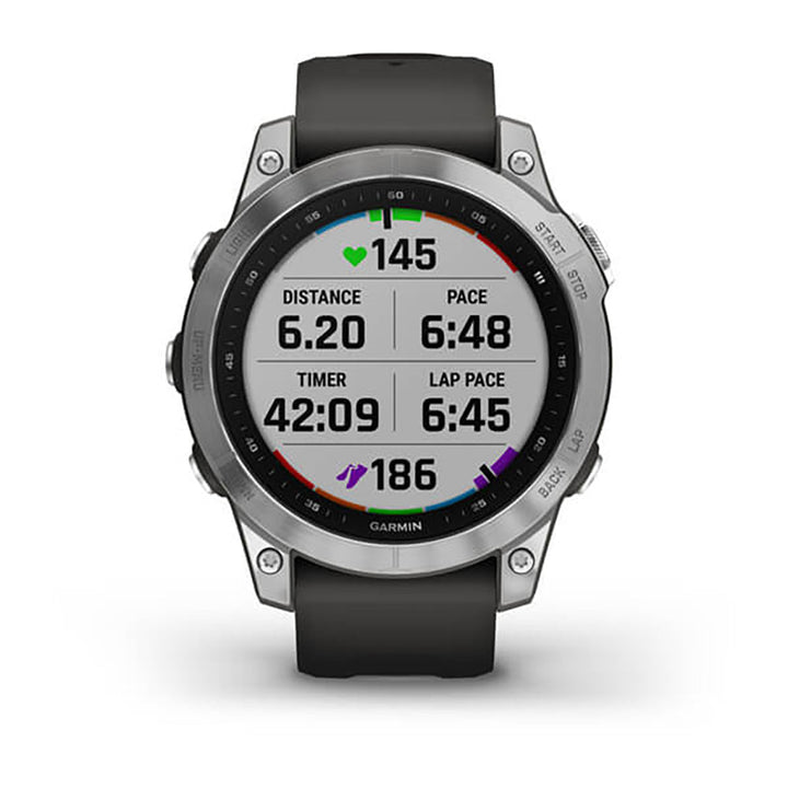 Garmin Fenix 7 Silver Graphite Band Full Display Gps Watch - 010-02540-01