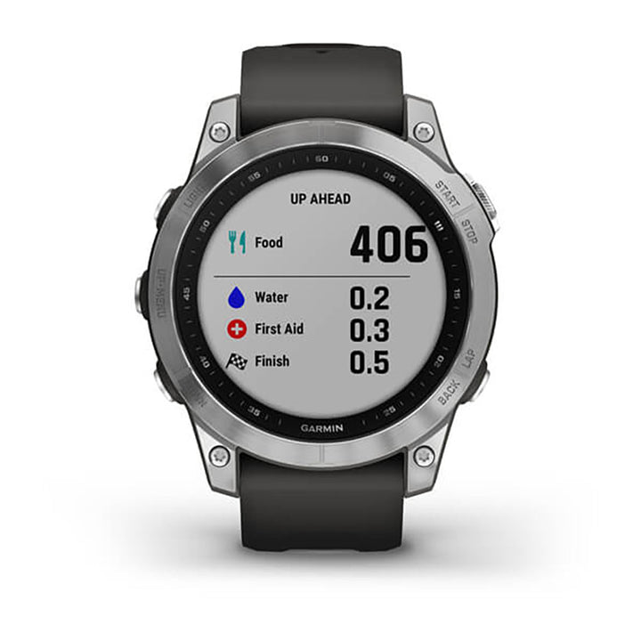 Garmin Fenix 7 Silver Graphite Band Full Display Gps Watch - 010-02540-01