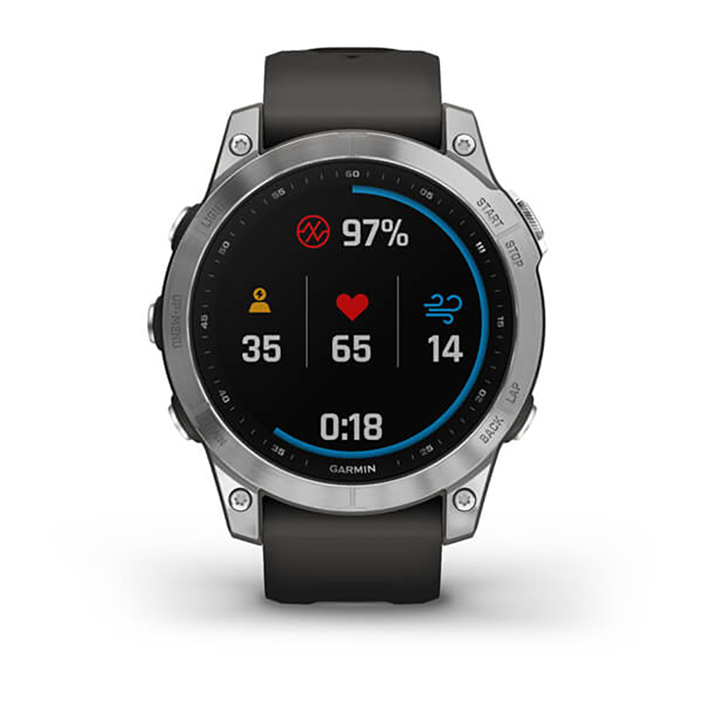 Garmin Fenix 7 Silver Graphite Band Full Display Gps Watch - 010-02540-01