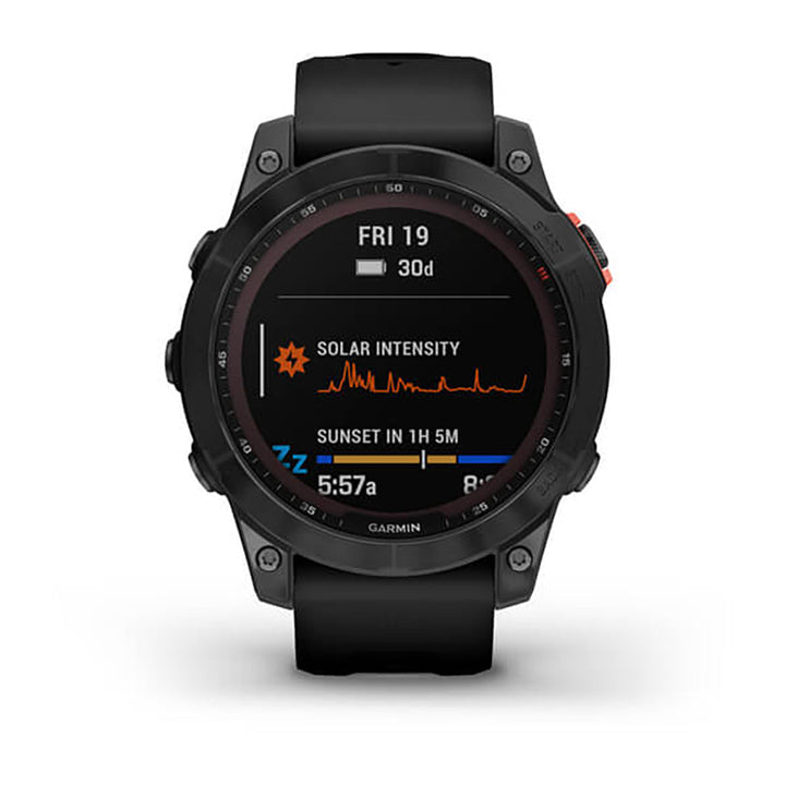 Garmin Fenix 7 Solar Slate Grey With Black Band Full Display Watch - 010-02540-11