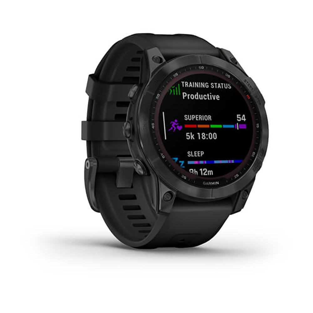 Garmin Fenix 7 Solar Slate Grey With Black Band Full Display Watch - 010-02540-11