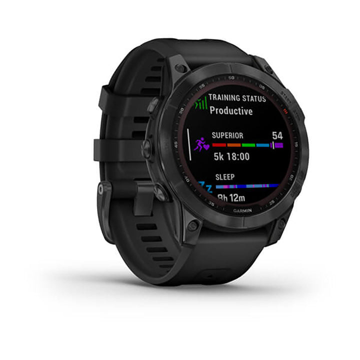 Garmin Fenix 7 Solar Slate Grey With Black Band Full Display Watch - 010-02540-11