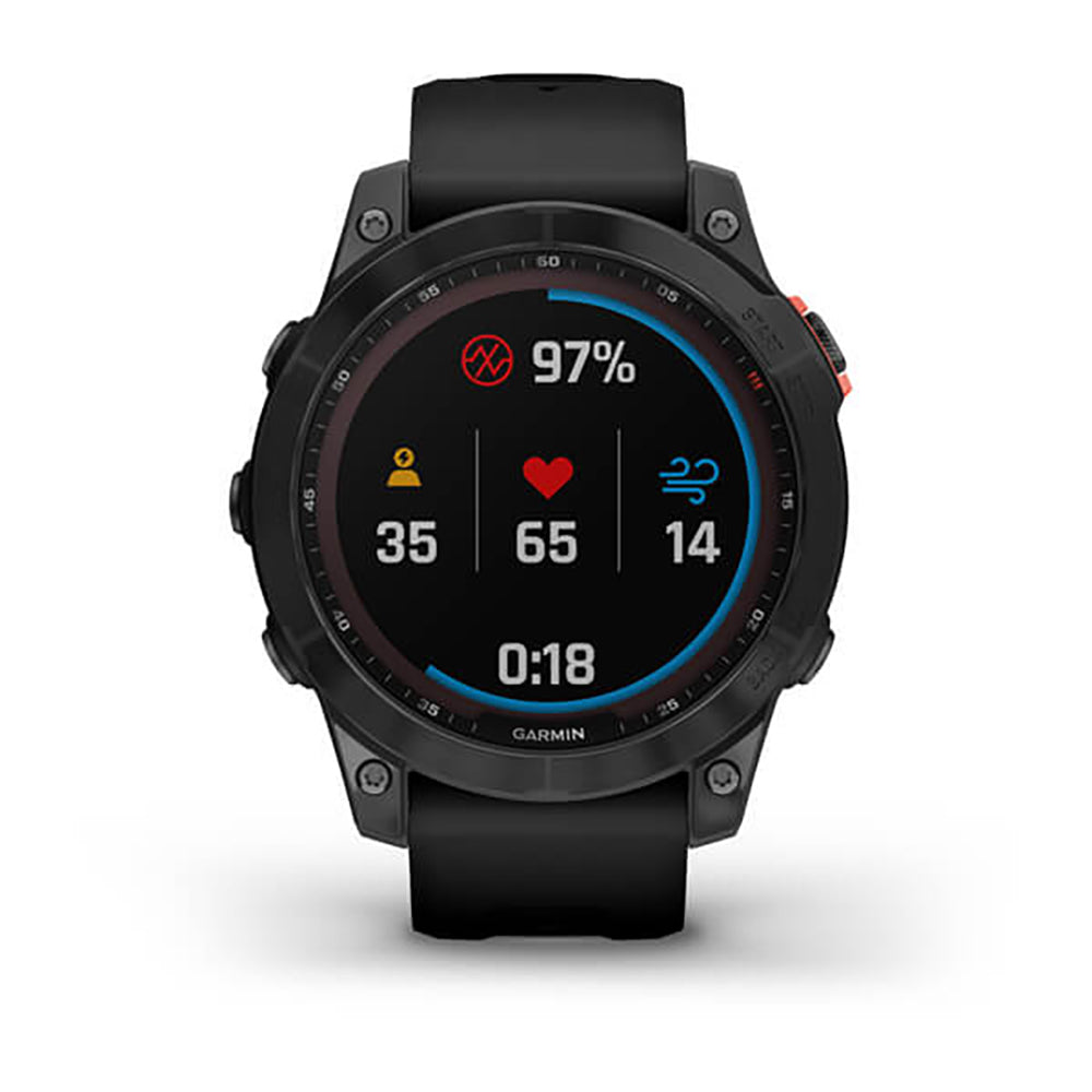 Garmin Fenix 7 Solar Slate Grey With Black Band Full Display Watch - 010-02540-11