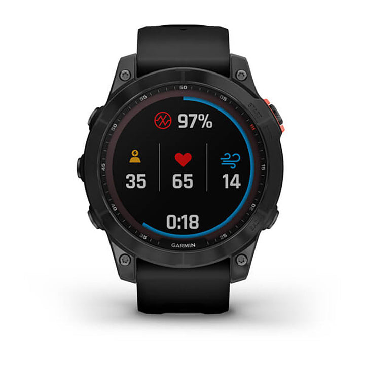 Garmin Fenix 7 Solar Slate Grey With Black Band Full Display Watch - 010-02540-11