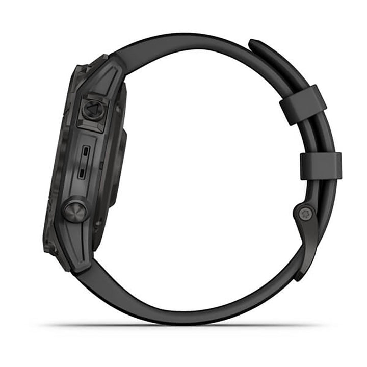 Garmin Fenix 7 Sapphire Carbon Gry DLC Ti W Blk Bnd Gps Full Color Display Watch - 010-02540-21