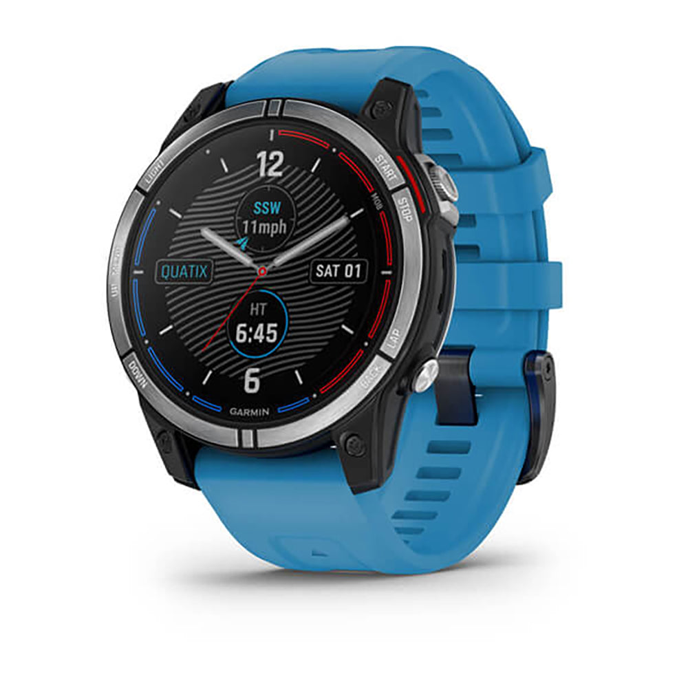 Garmin Quatix 7 Marine Gps Blue Silicone Band Full Display Watch - 010-02540-61
