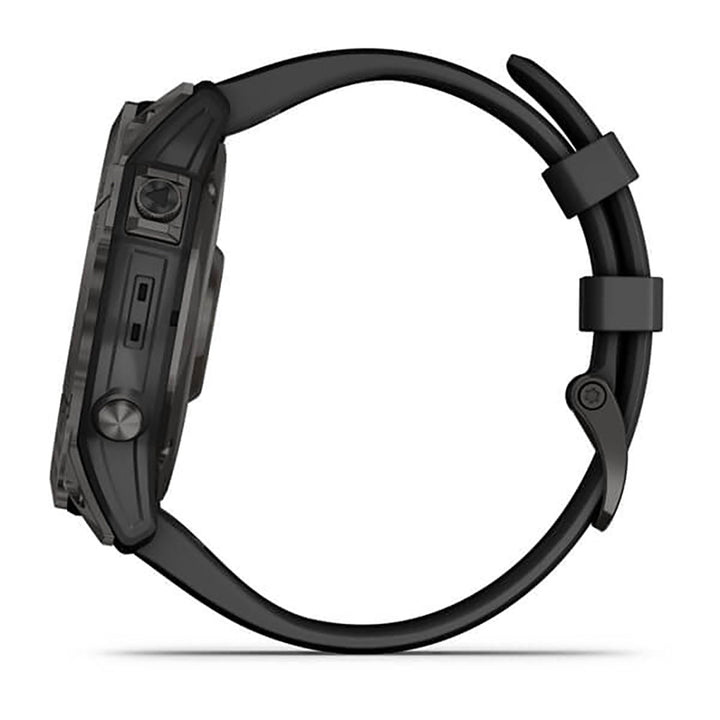 Garmin Fenix 7X Sapphire Carbon Gray Ti W Silcone Band Full Color Display Watch - 010-02541-11