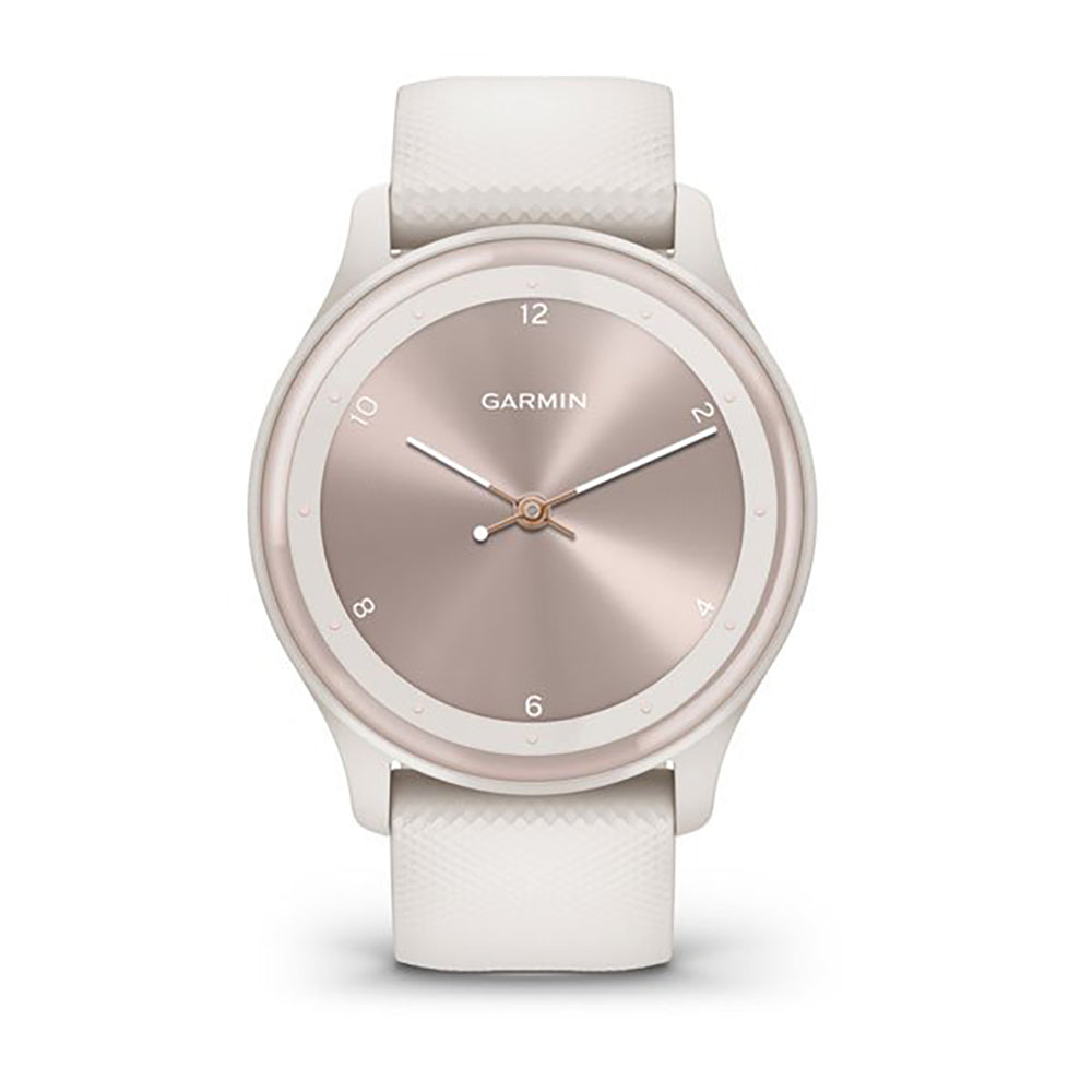 Garmin Vivomove Sport Ivory Silicone Band Full Display Watch - 010-02566-01