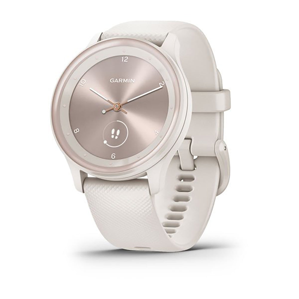 Garmin Vivomove Sport Ivory Silicone Band Full Display Watch - 010-02566-01