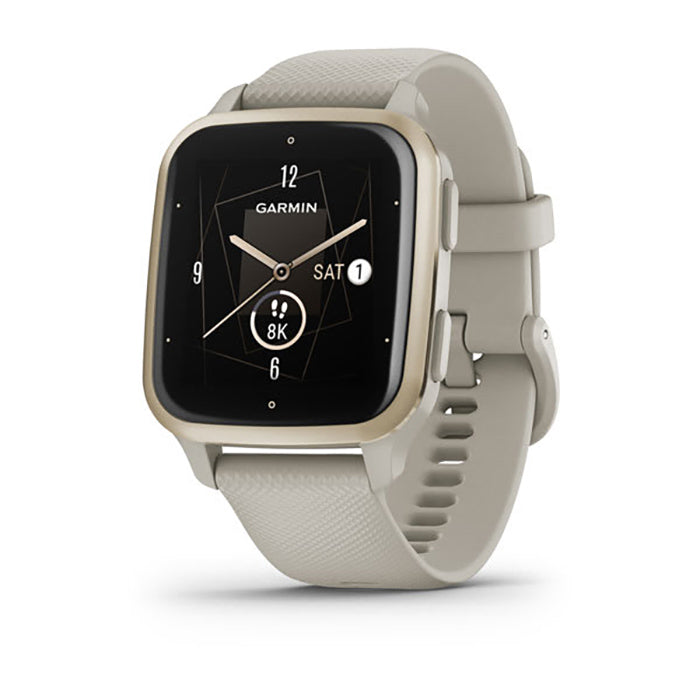 Garmin Venu Sq2 Music Edition Cream Gold Case Full Display Dial Watch - 010-02700-12