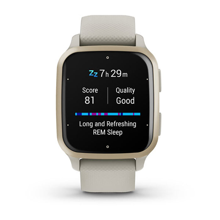 Garmin Venu Sq2 Music Edition Cream Gold Case Full Display Dial Watch - 010-02700-12