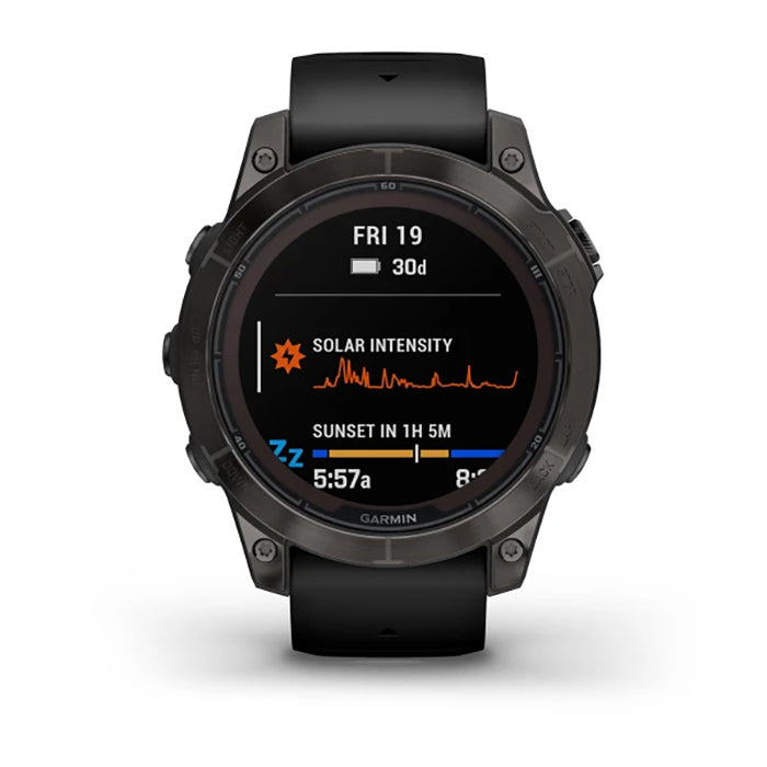 Garmin Fenix 7 Prosapphire Solar Edition Carbon Gray DLC Titanium Black Full Display Watch - 010-02777-11