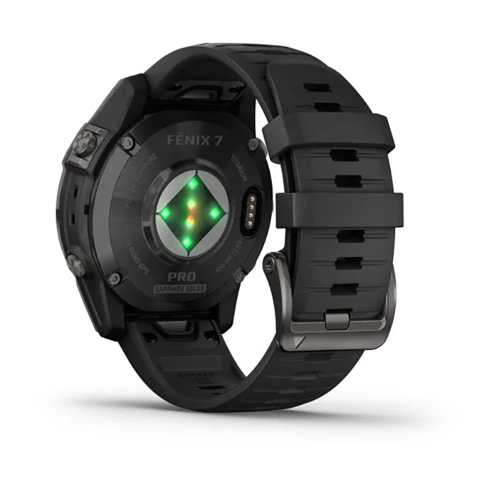 Garmin Fenix 7 Prosapphire Solar Edition Carbon Gray DLC Titanium Black Full Display Watch - 010-02777-11